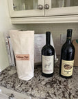 Canvas gift bag for wine, alcohol, peanut butter, or any gift