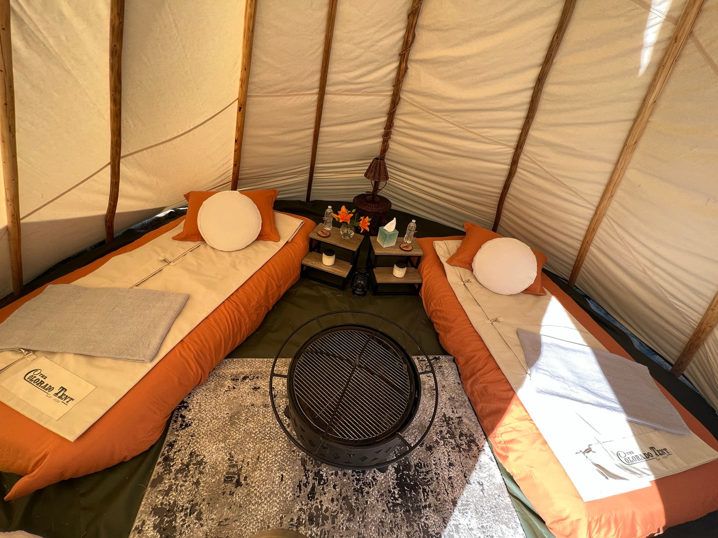 Colorado Canvas Bedroll in tipi
