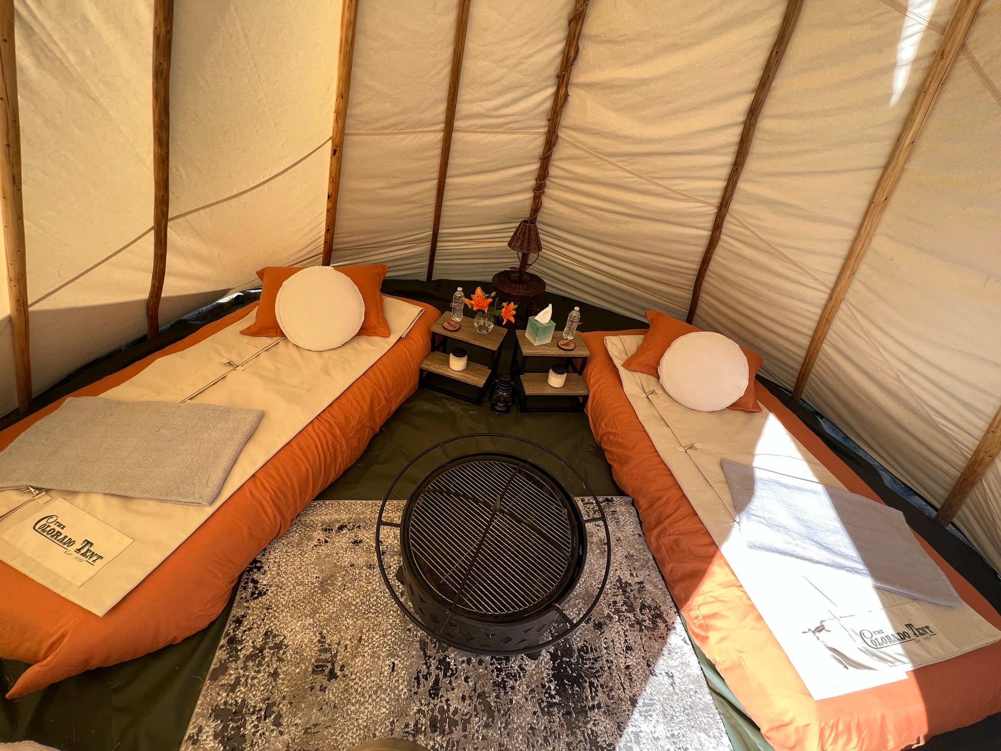 Colorado Canvas Bedroll in tipi