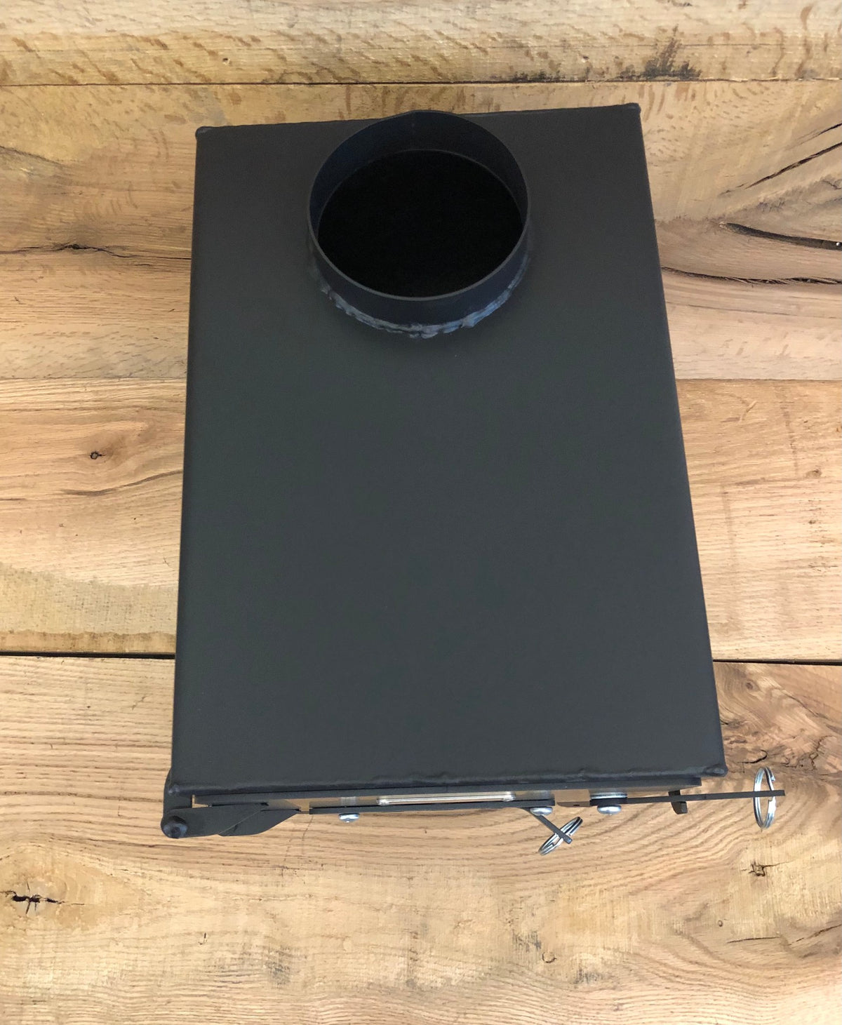 Base Camp Wood Stove by North Woods Fabrication, flat top cooking surface