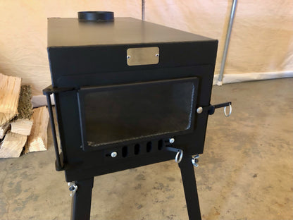 Explorer Wood Stove Kit by North Woods Fabrication, front view