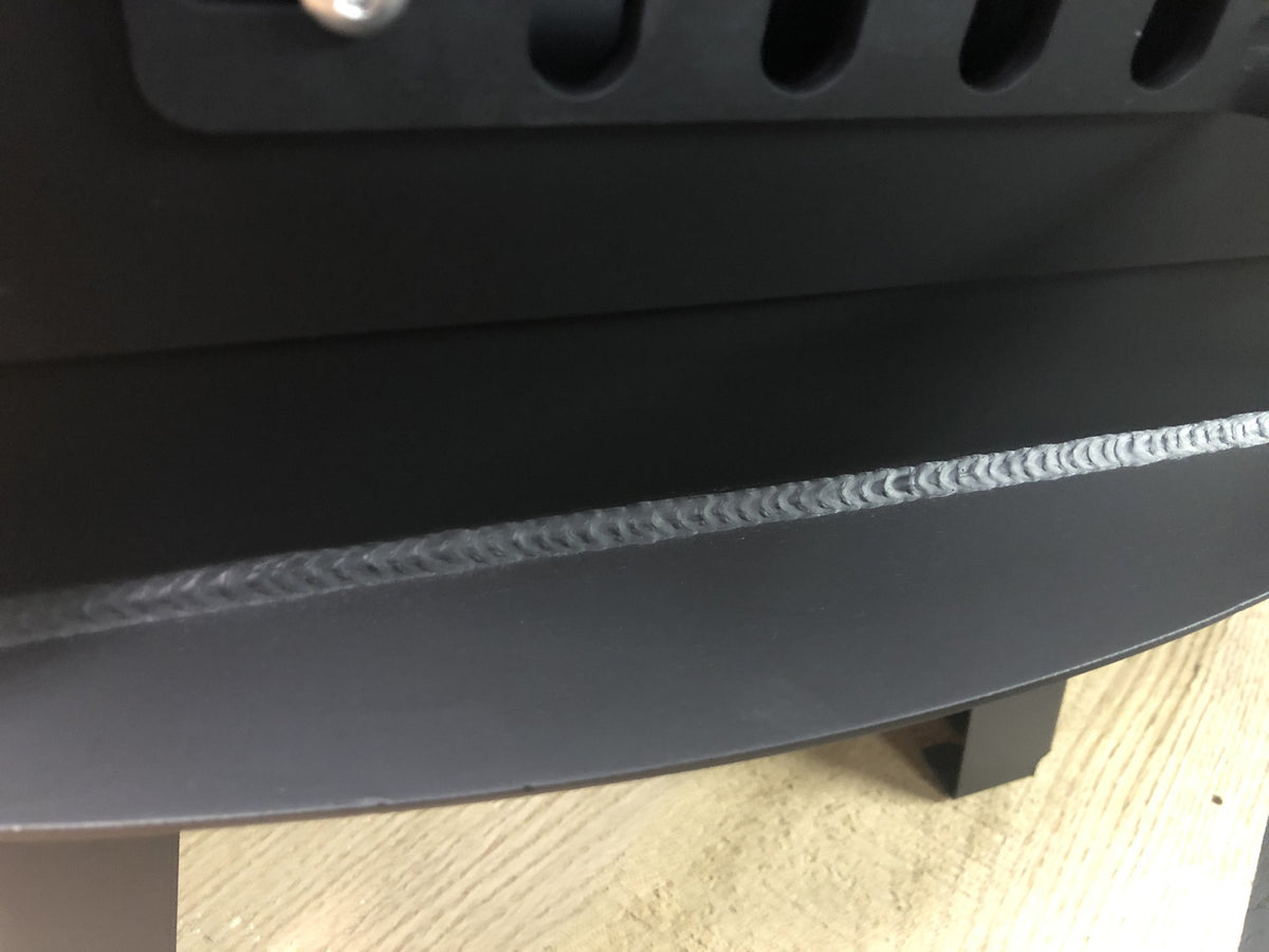 Woodsman Wood Stove by North Woods Fabrication, welded seam detail