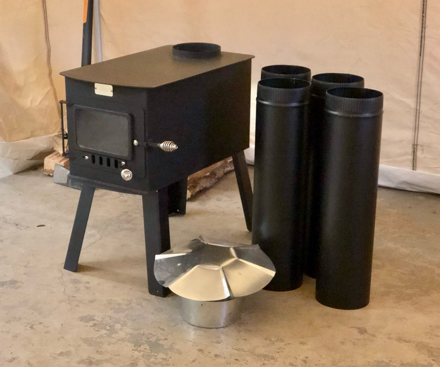 Woodsman XL Stove Kit by North Woods Fabrication, the stove in the 14x17 bundle