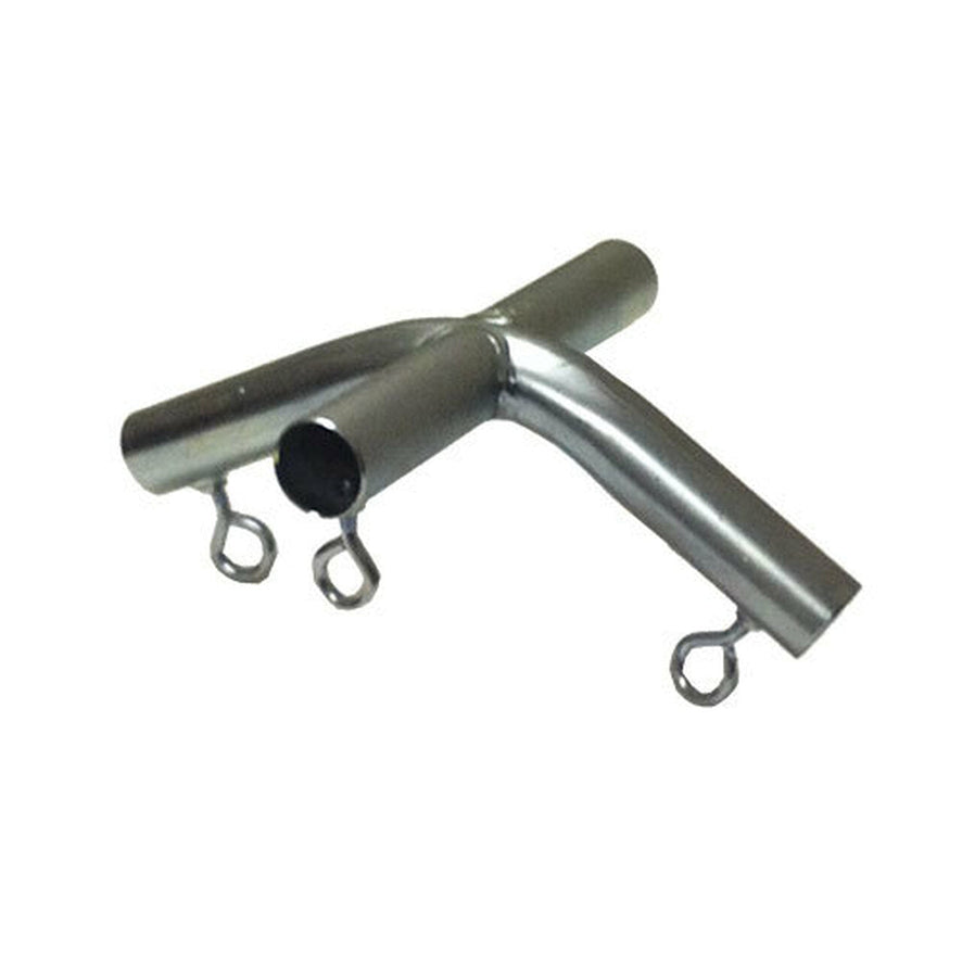 Heavy-duty galvanized steel tent coupler/fitting with eyebolts